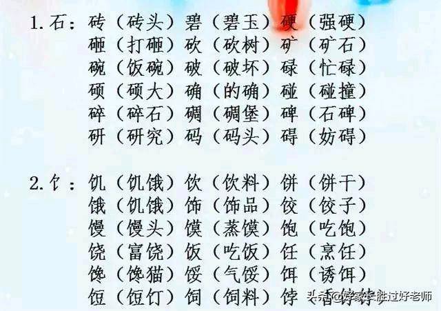 小学语文基础"辨字组词"大全!语文老师怒赞:必须人手一份